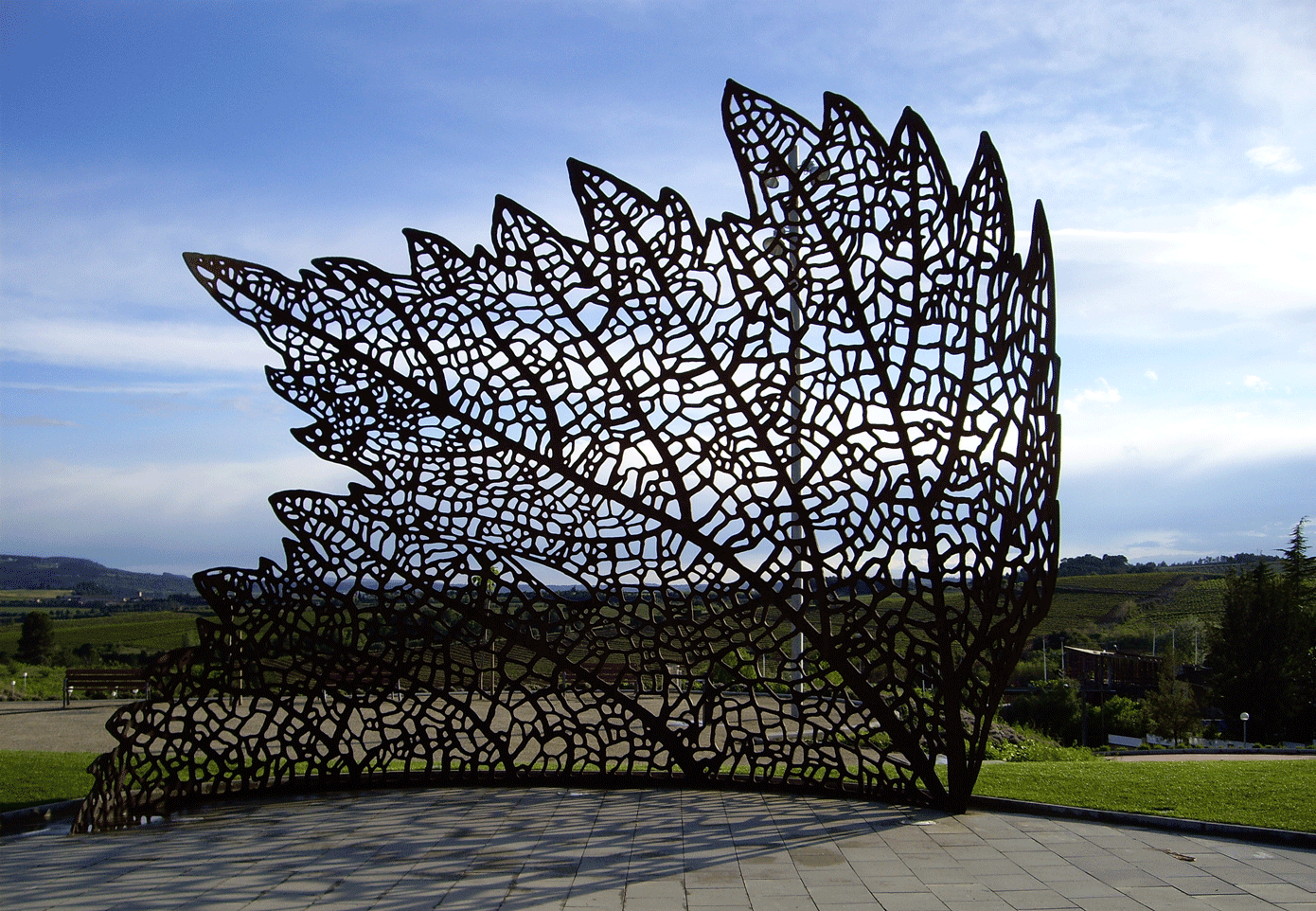 PAMPOL - GRAPE LEAF (2006), Footbridge, Sant Llorenç D ́Hortons, Barcelona, Spain. Juanjo Novella